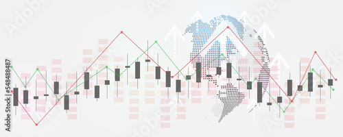 stock market graph concept abstract background image or forex trading chart for financial business