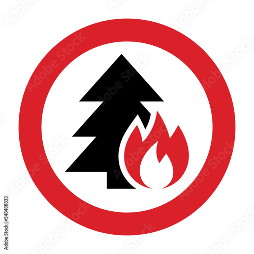 Forest fire warning sign