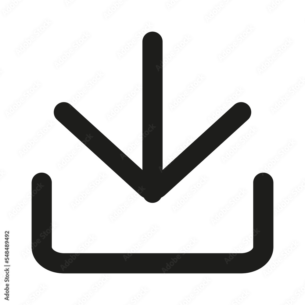 Download icon on white background. Vector illustration. EPS 10. Download icon on white background. Vector illustration. EPS 10.