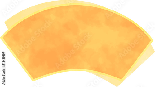 扇形のラベル　オレンジ photo