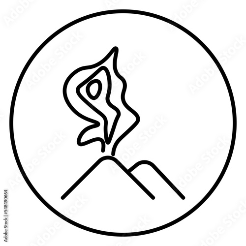  volcano eruption icon