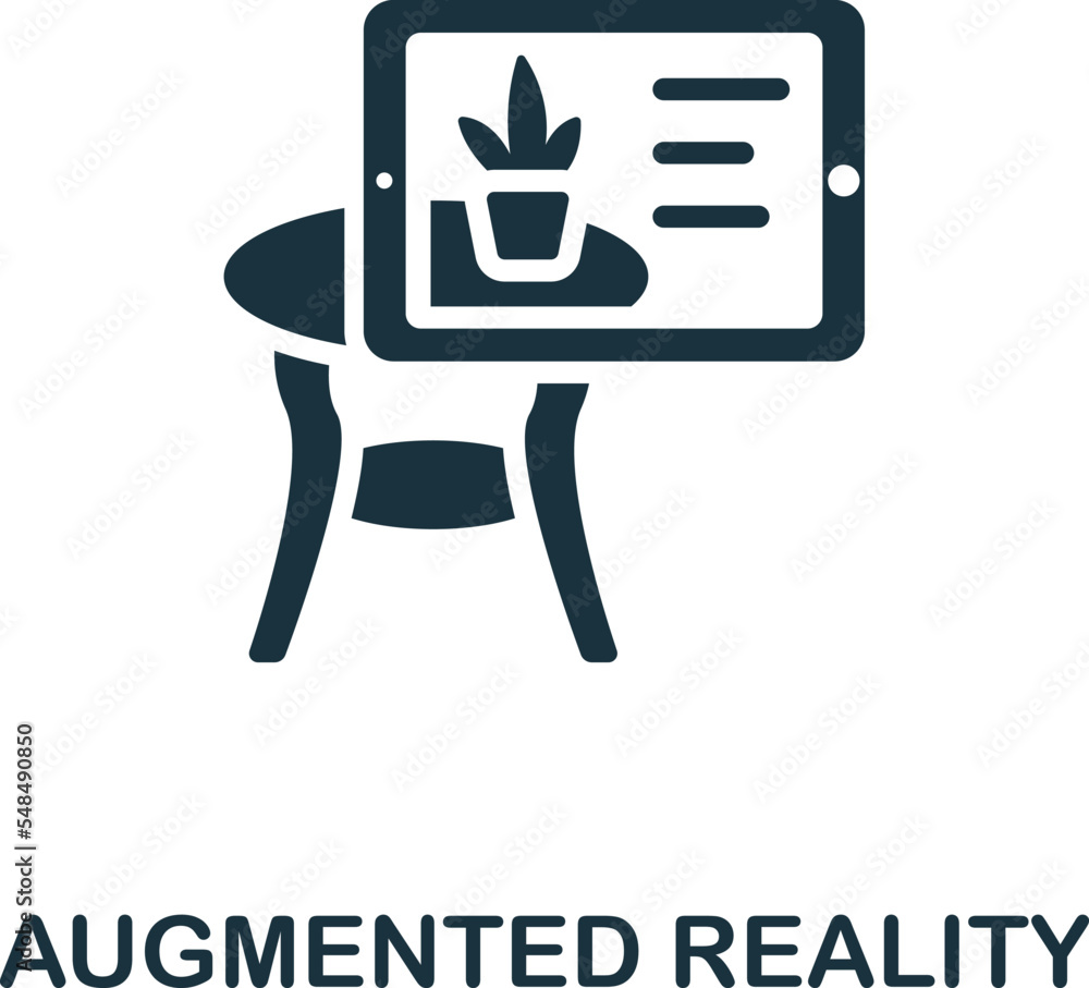 Augmented Reality icon. Monochrome simple Smart Technology icon for templates, web design and infographics Augmented Reality icon. Monochrome simple Smart Technology icon for templates, web design and infographics