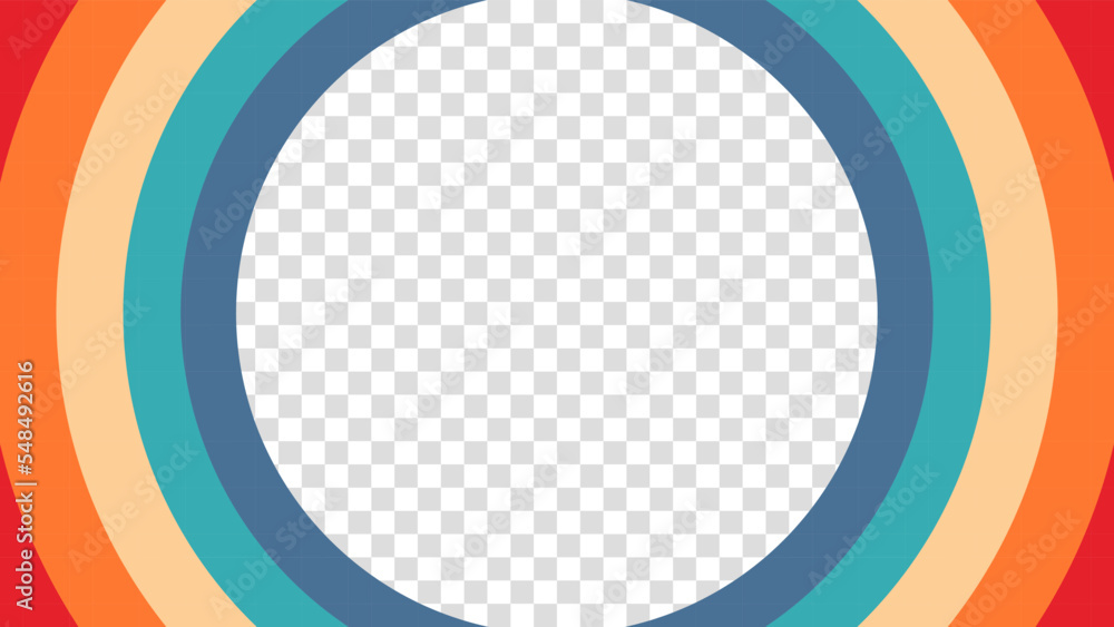 Abstract 1970's 1980's 1960's background with circles element and retro colors. Design in futuristic retro style with transparent circle. Vector funky illustration. Abstract 1970's 1980's 1960's background with circles element and retro colors. Design in futuristic retro style with transparent circle. Vector funky illustration.