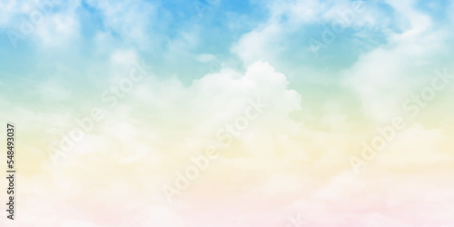 Pastel sky with cloud