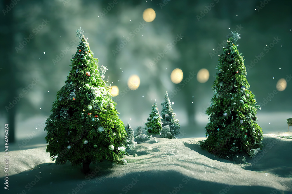 Christmas card, screensaver. AI render Stock Illustration | Adobe Stock