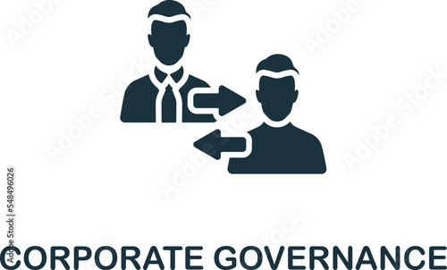 Corporate Governance icon. Monochrome simple Stock Market icon for templates, web design and infographics