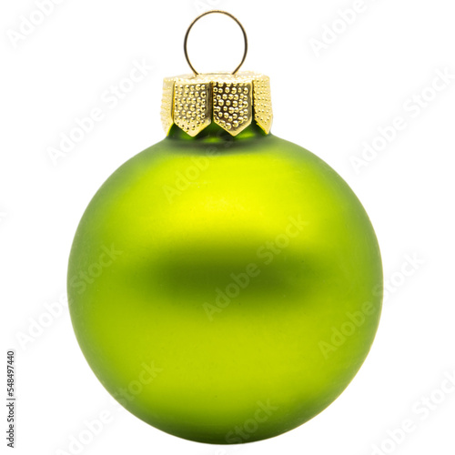 single green christmas tree ball photo