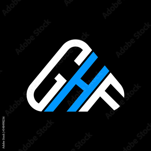 GHF letter logo creative design with vector graphic, GHF simple and modern logo. photo