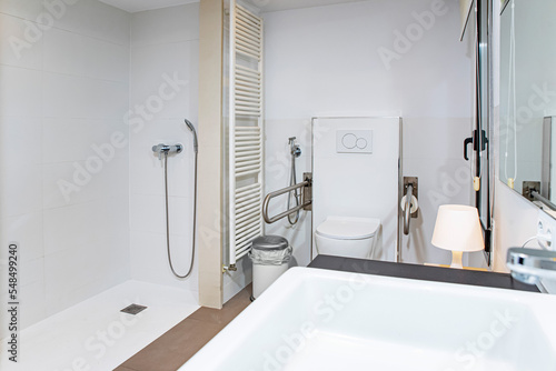 Bathroom adapted for people with disabilities
