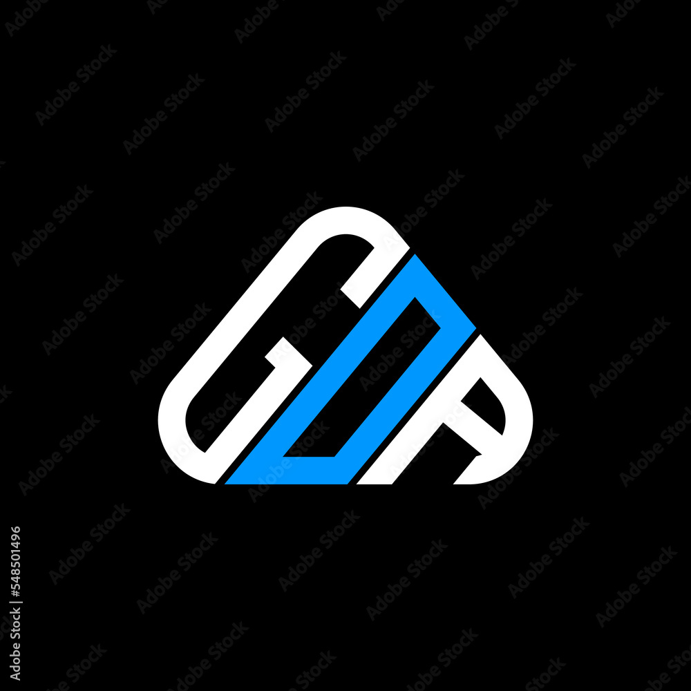 GOA letter logo creative design with vector graphic, GOA simple and modern logo. - obrazy, fototapety, plakaty 