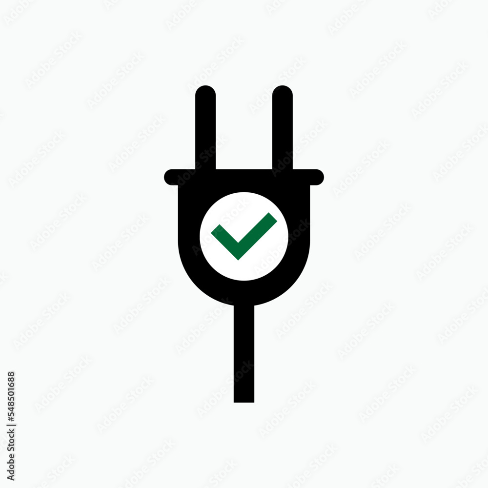 Obraz premium Plug Icon - Vector Sign and Symbol for Design, Presentation, Website or Apps Elements. 