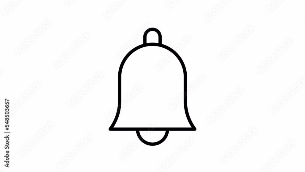 Notification sign. Transparent background. Line icon animation. Notification sign. Transparent background. Line icon animation.