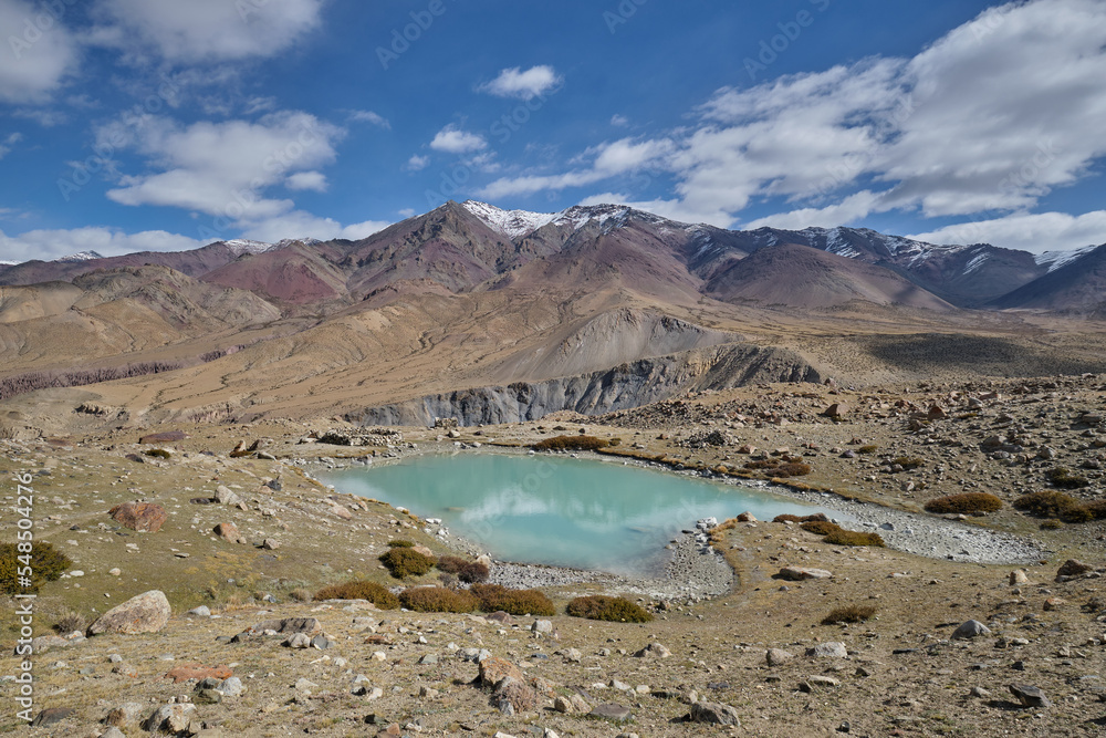 Twin Tigu Lake in Markha valley, Ladakh