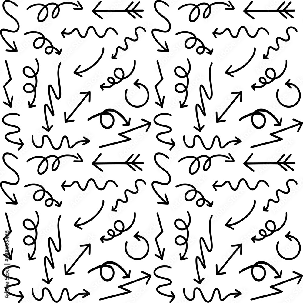Set of hand drawn arrows isolated on white background. Vector illustration.
Set of hand drawn arrows isolated on white background. Vector illustration.