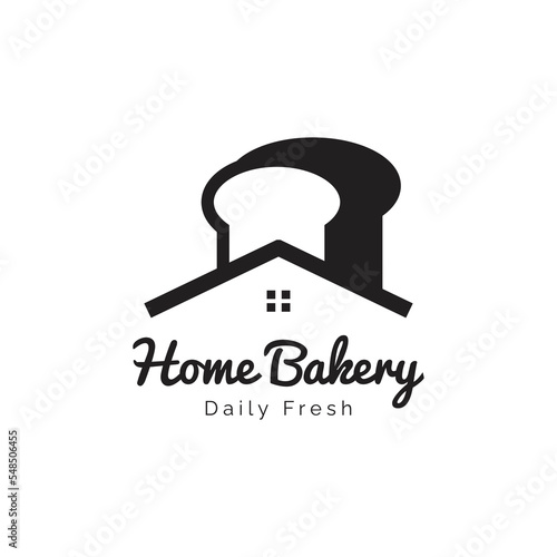 Home Bakery logo design template