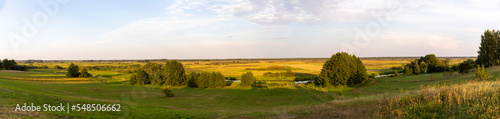 Panoramic view of Biebrza wetland, Podlaskie, Poland