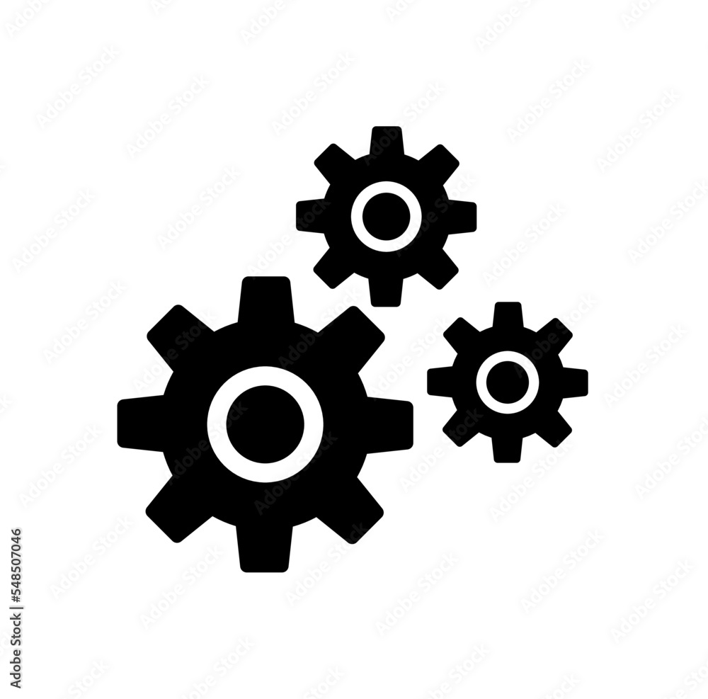 Set of gears, Mechanism, gear, setting vector icon Set of gears, Mechanism, gear, setting vector icon