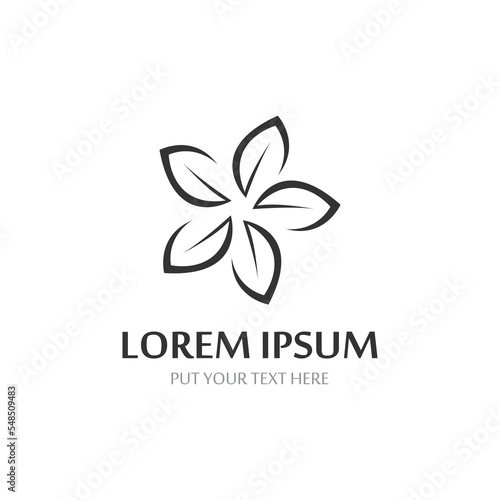 Beauty icon flowers design illustration