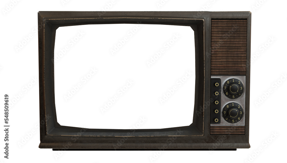 Retro old television isolated on transpatent background Retro old television isolated on transpatent background