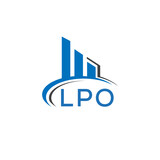 LPO letter logo. LPO blue image. LPO Monogram logo design for entrepreneur and business. LPO best icon. 
