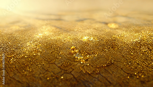 Golden Luxury background. Ai render