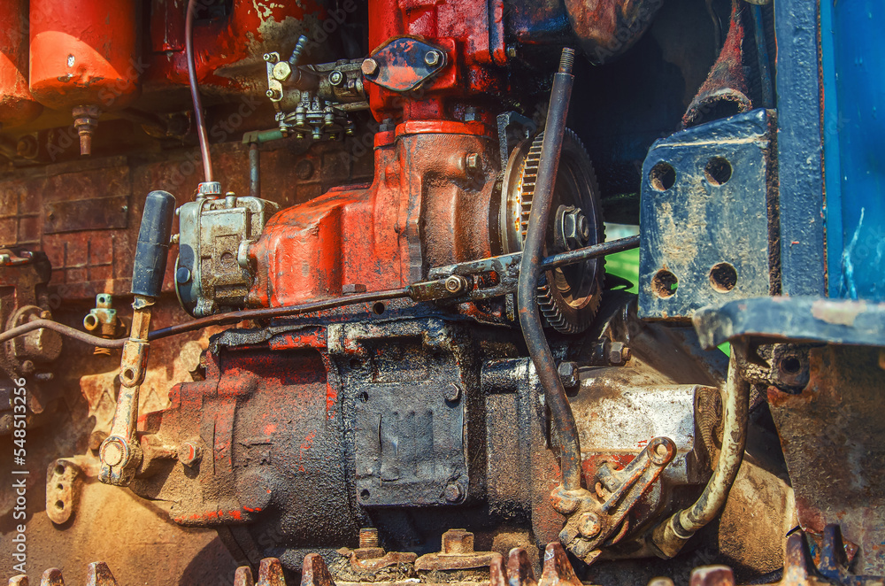 Internal combustion engine in an old tractor Internal combustion engine in an old tractor