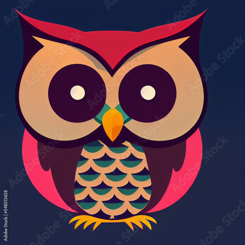 Wallpaper Mural owl on a branch Torontodigital.ca