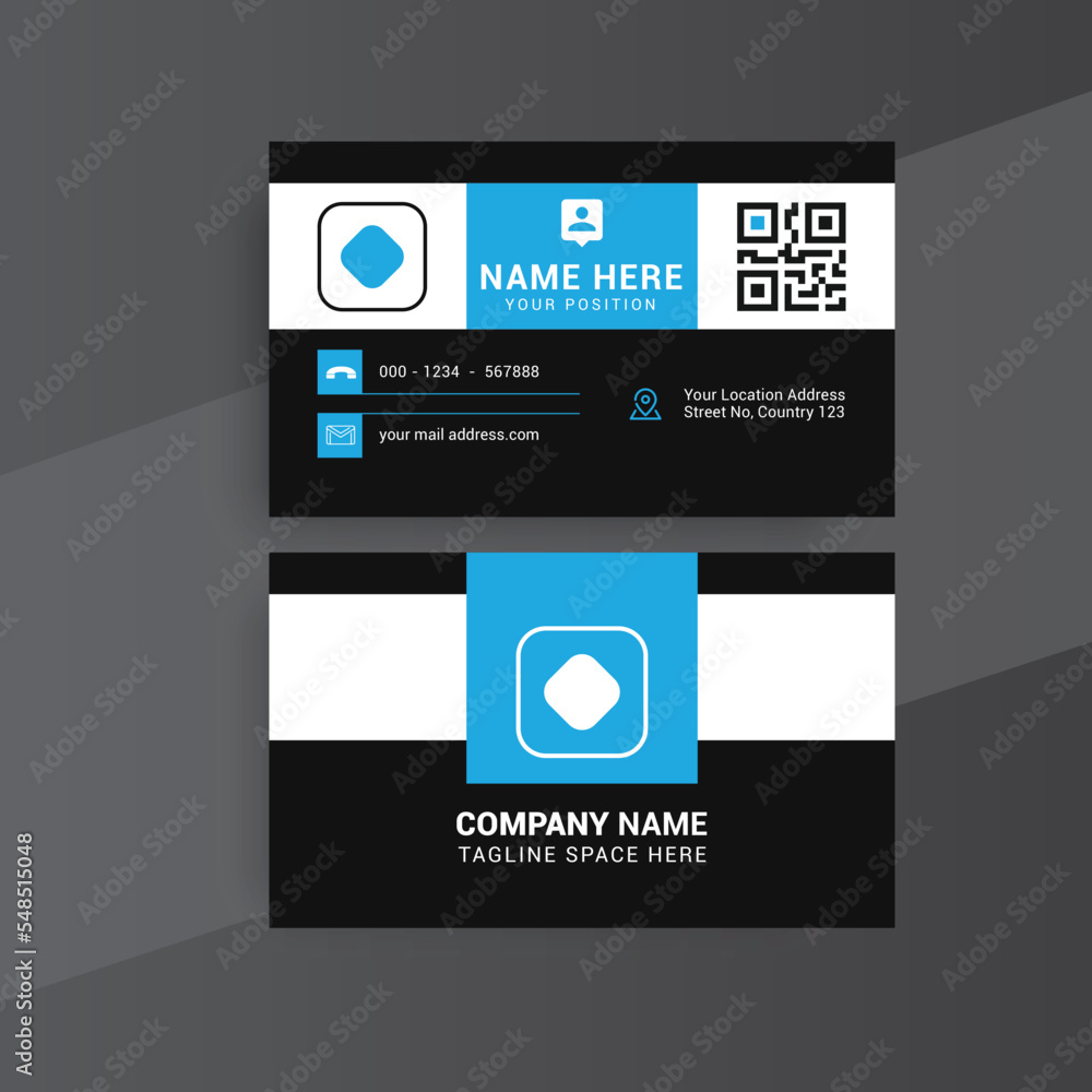 Modern Business Card Design. Business Card. Photos & Vector Standard Template Modern Business Card Design. Business Card. Photos & Vector Standard Template