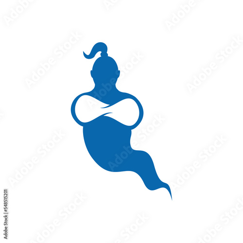Genie Logo Design. Magic Fantasy genie concept logo.