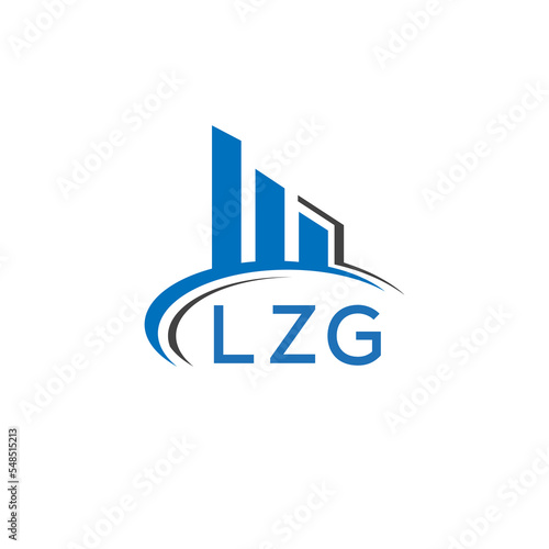 LZG letter logo. LZG blue image. LZG Monogram logo design for entrepreneur and business. LZG best icon.	
 photo