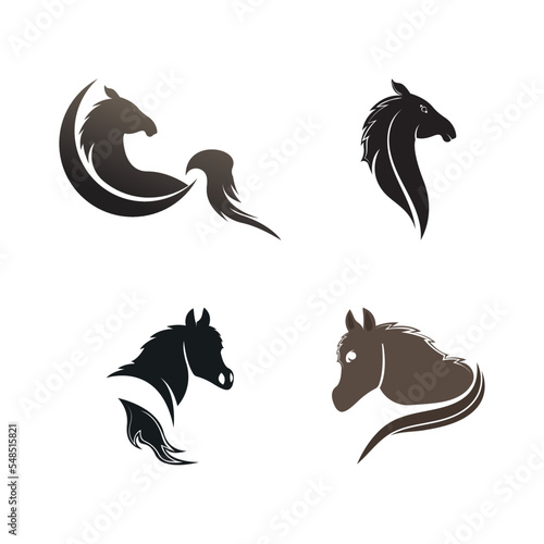 Fototapeta Naklejka Na Ścianę i Meble -  Horse head logo icon template design