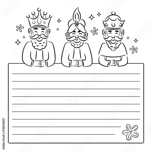 Letter to the Three Kings Vector Illustration