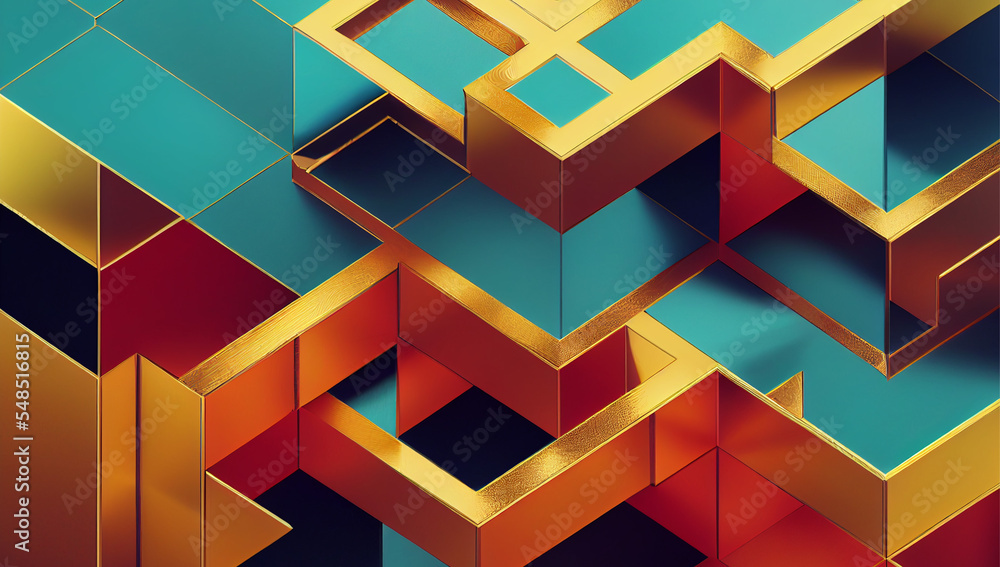 Axonometric design concept 3D-Illustration wallpaper Axonometric design concept 3D-Illustration wallpaper