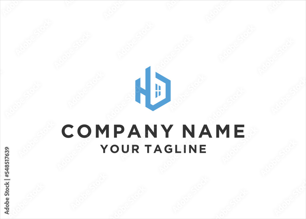 Letter HB logo design template elements Letter HB logo design template elements
