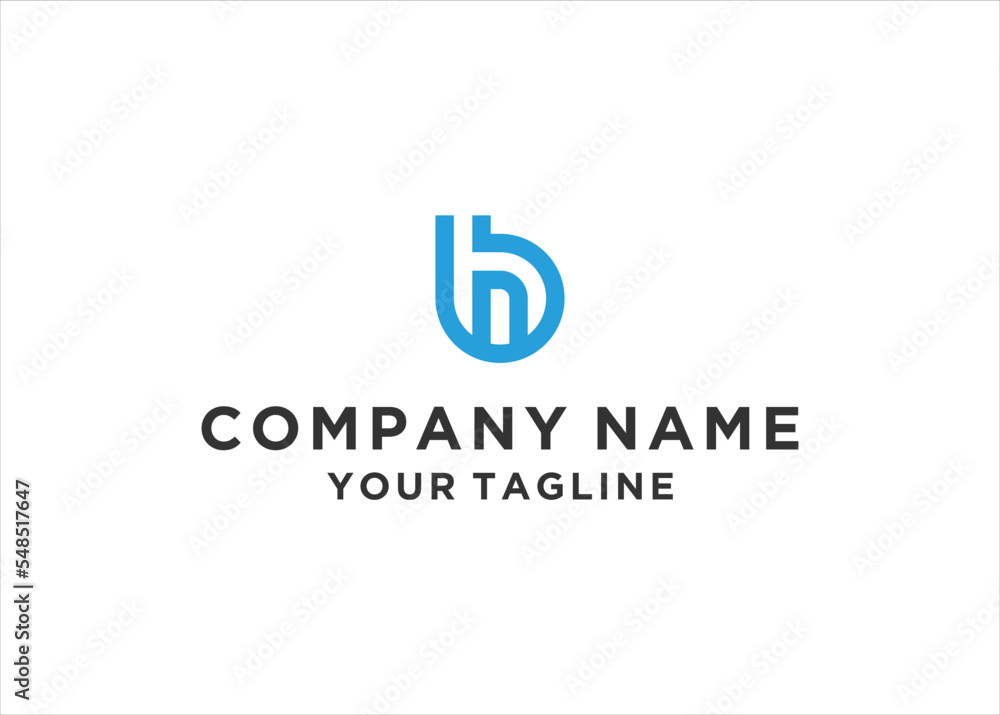 Letter HB logo design template elements