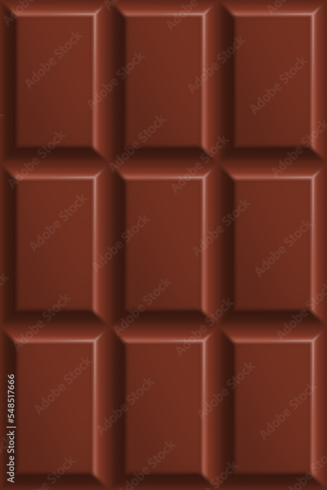 Seamless pattern of milk chocolate squares, PNG isolated on transparent background	