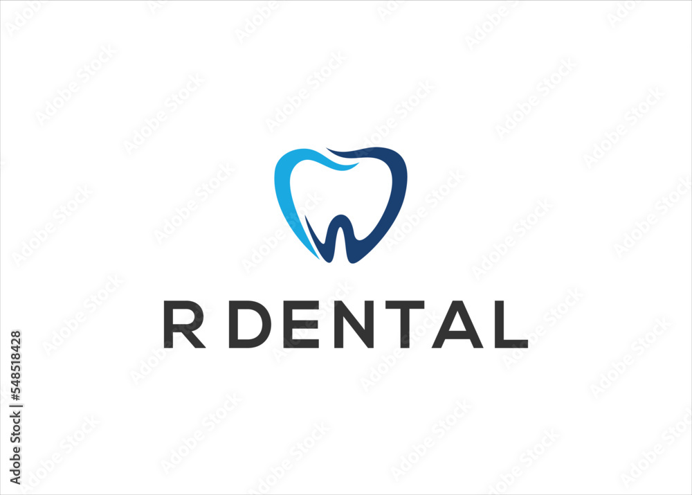 letter r dental logo design vector letter r dental logo design vector