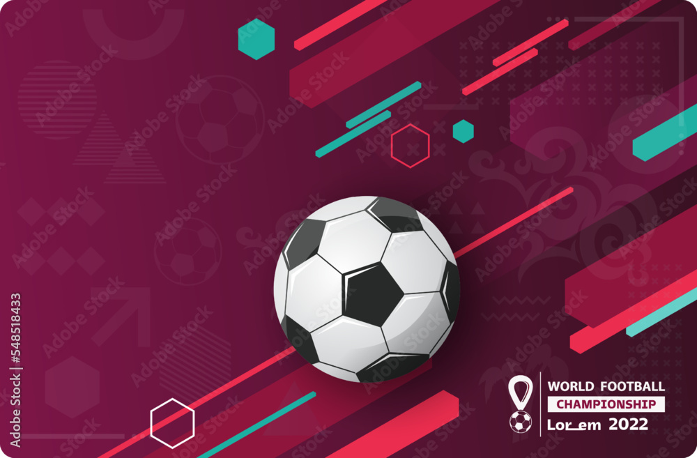 Football Tournament and Football Cup in arabic calligraphy Background