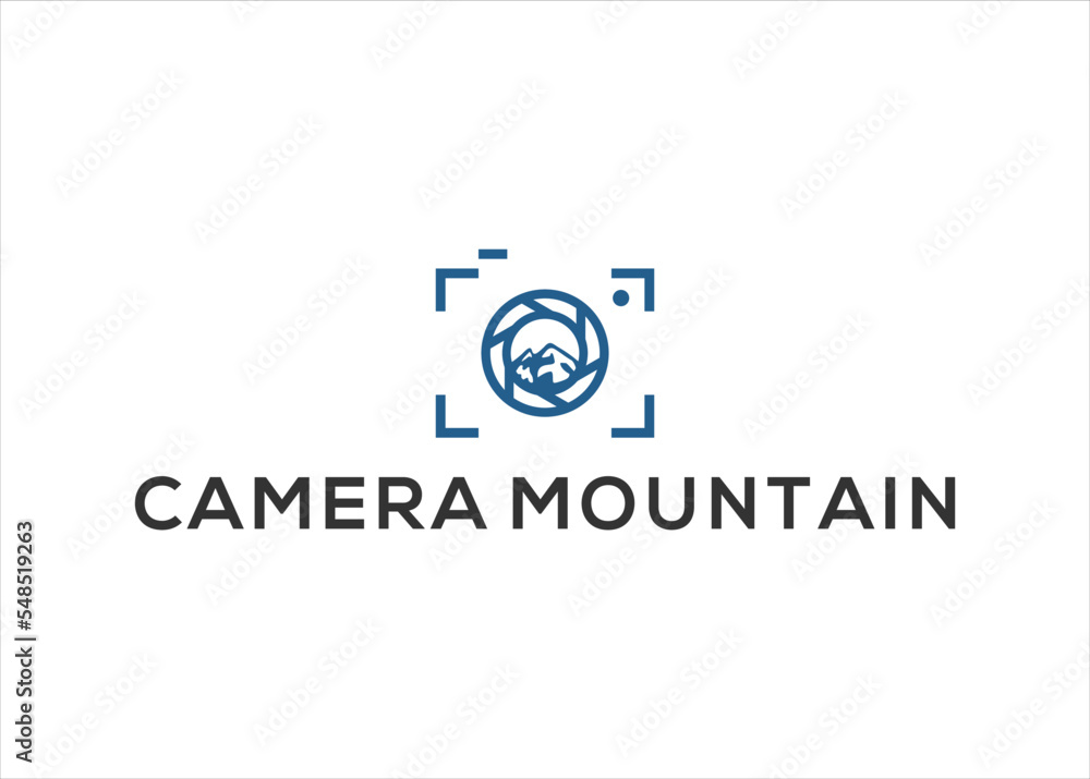 camera mountain logo design vector template camera mountain logo design vector template