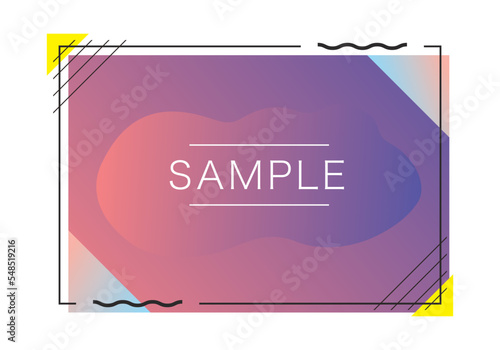単品　おしゃれなフレーム 背景　横　見出しタイトル　Fashionable frame background