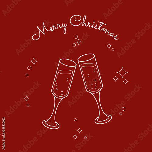 Sparkling glass of champagne