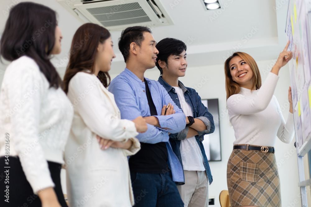 Meeting brainstorming group people in the organization to plan a start-up business strategy and discuss the company's marketing department. Meeting brainstorming group people in the organization to plan a start-up business strategy and discuss the company's marketing department.