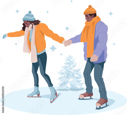 Christmas tree in decorations. Vector illustration