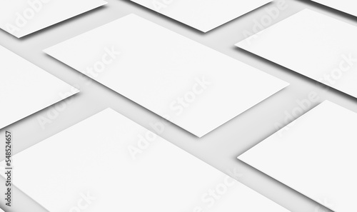 3D mobile app interface mockup. 16:9 aspect ratio blank app screen. 3d illustration