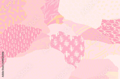 Abstract black strokes, Hand sketched Vector Pattern. Retro abstract pattern in geometric style. Abstract multicolored geometric pattern.	
