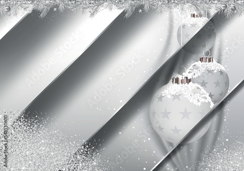 Silver Modern Christmas Bac...
