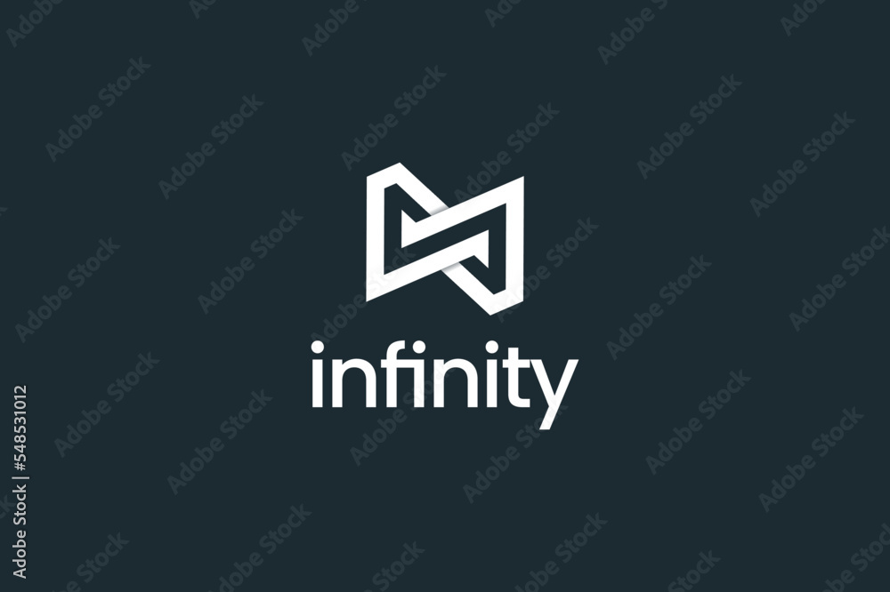 Geometric shape Infinity logo design Geometric shape Infinity logo design