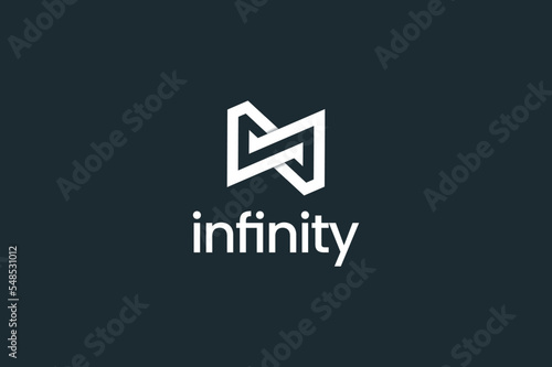Geometric shape Infinity logo design Free Download Geometric shape Infinity logo design - GFXLoad
