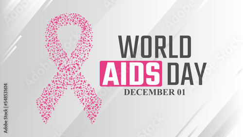 World AIDS Day 2022 with ribbon for greeting card, feed, social media.