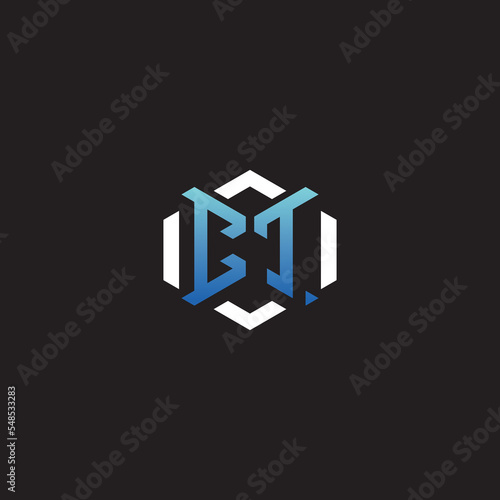 CT initial esport logo and blue monogram gaming ideas